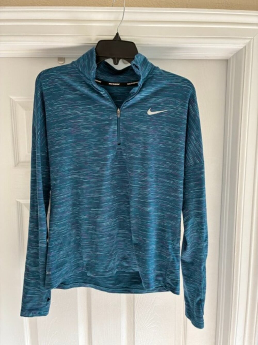 Nike Dri-Fit Running 3/4 zip Pullover, Multi colored, in great condition